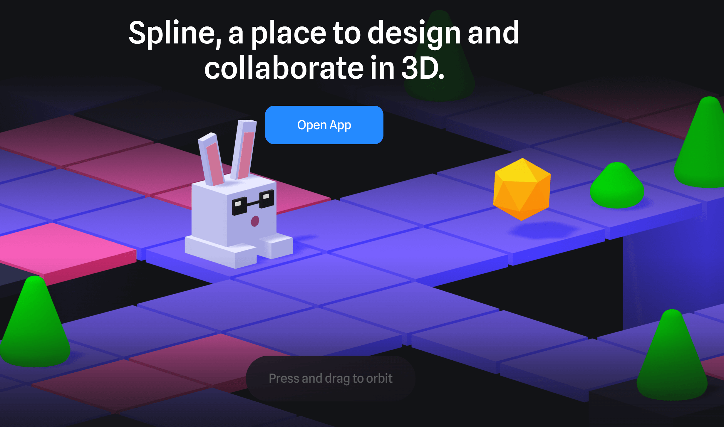 spline homepage interactive graphic